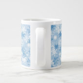 Tasse Géante Flammes de neige d'hiver motif en bleu (Dos)