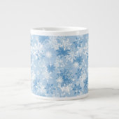 Tasse Géante Flammes de neige d'hiver motif en bleu (Devant)