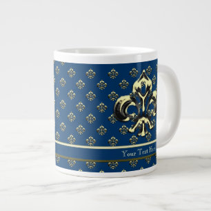 Tasse Géante Fleur de lis métallique (or)