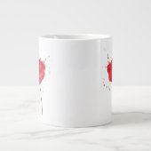 Tasse Géante Fleur de pavot à aquarelle peinte 2 (Devant)