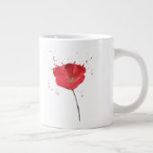 Tasse Géante Fleur de pavot à aquarelle peinte 2 (Droite)