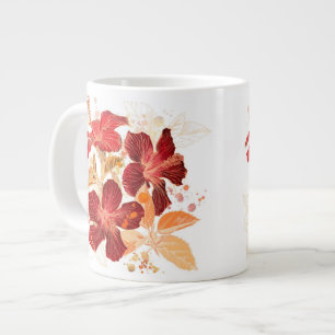 Tasse Géante Fleur d'Hibiscus - peinture d'aquarelle 2