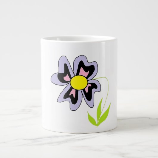 Tasse Géante fleur violette (Devant)