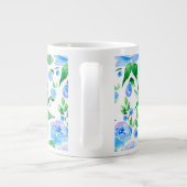 Tasse Géante Fleurs bleu d'eau (Dos)