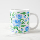 Tasse Géante Fleurs bleu d'eau (Droite)