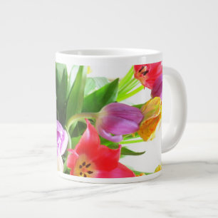 Tasse Géante Fleurs de tulipes de ressort