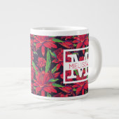 Tasse Géante Fleurs Et Colibris| Ajouter votre nom (Devant droit)