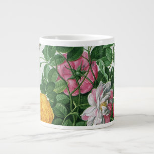 Tasse Géante Fleurs florissantes vintages, Roses du jardin de p