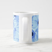 Tasse Géante Fleurs Gerbera, Fleurs Bleues, Motif De Fleurs (Dos)