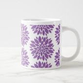 Tasse Géante Fleurs Jumbo Mug-Purple (Droite)