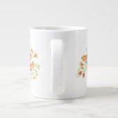 Tasse Géante Flore d'aquarelle personnalisée avec monogramme (Dos)