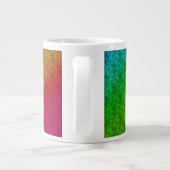Tasse Géante Flore vert rouge arc-en-ciel dégradé Mélange diago (Dos)