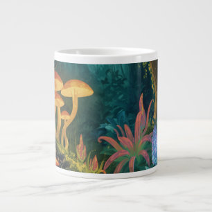 Tasse géante Forêt de champignons lumineux magique