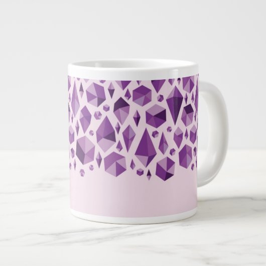 Tasse Géante Formes géométriques pourpres de bijou (Devant droit)