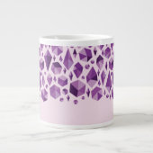 Tasse Géante Formes géométriques pourpres de bijou (Devant)