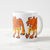 Tasse Géante Funky Amoeba Design Jumbo Mug! (Devant droit)