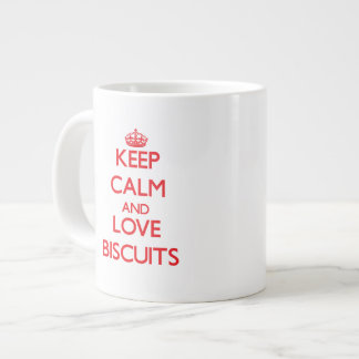 Tasse Géante Gardez le calme et aimez les biscuits