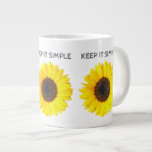 Tasse Géante Gardez les choses simples (Devant droit)