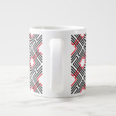Tasse Géante Géométrique rouge et blanc noir (Dos)