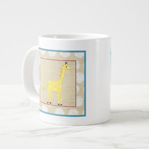 Tasse Géante Girafe jaune aux Pois blancs