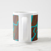 Tasse Géante Giraffe Impression Brown et Turquoise (Dos)
