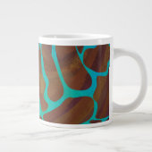 Tasse Géante Giraffe Impression Brown et Turquoise (Droite)