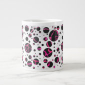 Tasse Géante Giraffe rose chaude et noire (Devant)