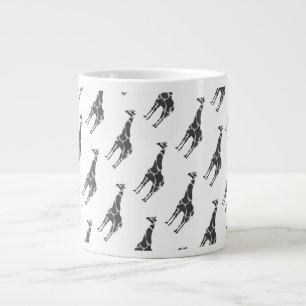 Tasse Géante Giraffe Silhoutte noir et gris