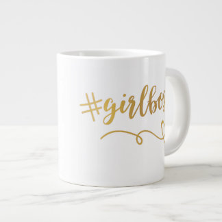 Tasse Géante #girlboss, la bouillie de café avec coeur