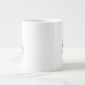Tasse Géante Gold Foil Numéro 1 Hubby Typographie Monogramme (Devant)