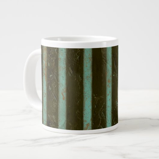 Tasse Géante Grate d'air turquoise contemporaine (Devant gauche)