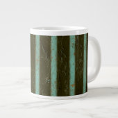 Tasse Géante Grate d'air turquoise contemporaine (Devant droit)