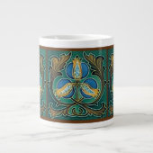 Tasse Géante Grenade bleue Majolica Art (Devant)