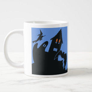 Tasse Géante Halloween vintage, maison hantée effrayante et sor
