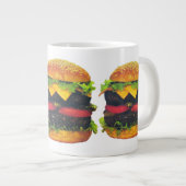 Tasse Géante Hamburger de luxe double au fromage (Devant droit)
