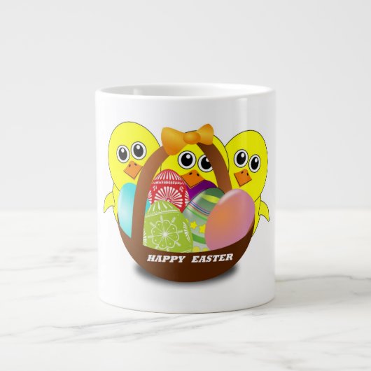 TASSE GÉANTE "HAPPY EASTER" CHICS (Devant)