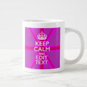 Tasse Géante Have Your Keep Calm Text on Pink Union Jack (Droite)