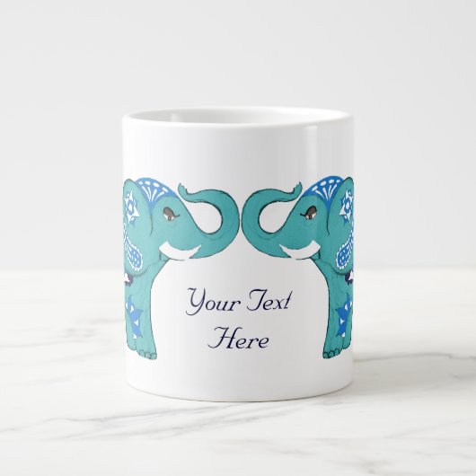 Tasse Géante Henna Elephant (Devant)