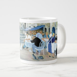 Tasse Géante Heure du déjeuner dans un carré Toscane du march