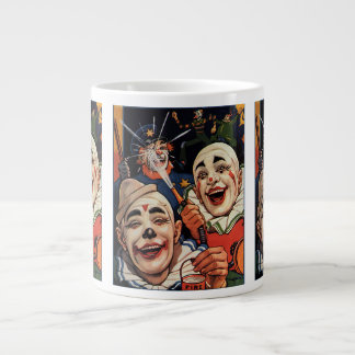 Tasse Géante Humour vintage, Clowns de cirque riant et police