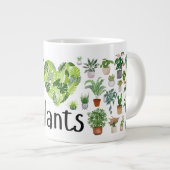 Tasse géante « I Heart Plants » (Devant droit)