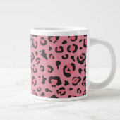 Tasse Géante Illustration de l'animal léopard rose (Droite)