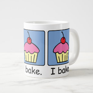 Tasse Géante Image de dessin animé Cupcake Dessert Glaçage Rose
