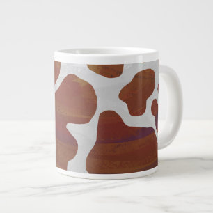 Tasse Géante Impression Brown et blanche de vache