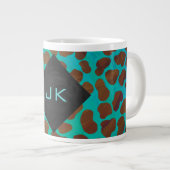 Tasse Géante Impression Brown et Turquoise dalmate (Devant droit)