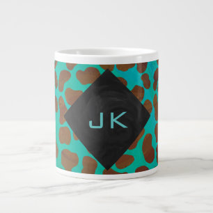 Tasse Géante Impression Brown et Turquoise dalmate