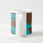 Tasse Géante Impression Brown et Turquoise de vache (Dos)