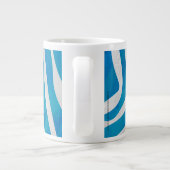 Tasse Géante Impression en bleu et blanc Zebra (Dos)