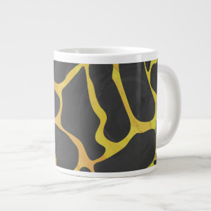 Tasse Géante Impression girafe noir et jaune