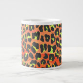 Tasse Géante Impression léopard orange et jaune (Devant)
